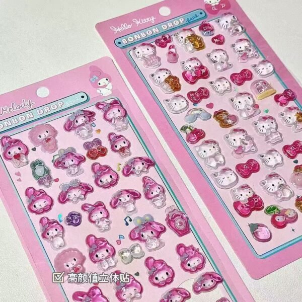 4 pcs Hello Kitty and Friends Sanrio Raised Sticker - Image 2
